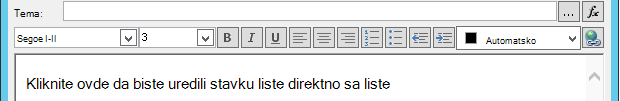 Ekran koji prikazuje 