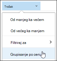 Grupisanje biblioteke dokumenata po prikazu u sistemu Office 365