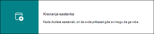 Veza koja preusmerava korisnika na kalendar grupe u programu Outlook.