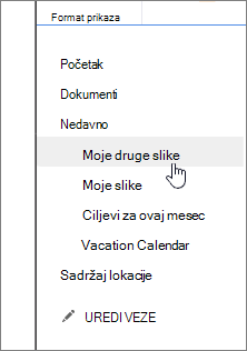 Nedavno kreirane stavke