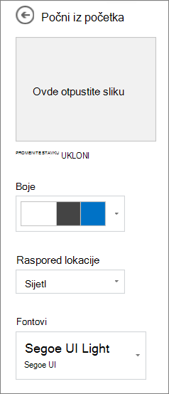 Prilagođavanje izabrane teme
