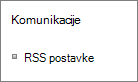 List communications (RSS) settings