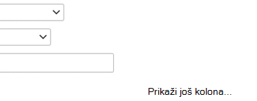 Ako treba da dodate još jednu stavku u definiciju filtera, izaberite stavku 