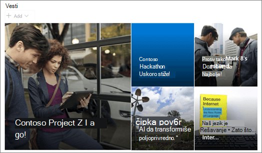 Raspored pločica za veb segment 