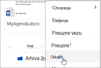 Upnpin menu item on file context menu highlighted