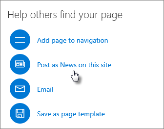 Promote table showing Post as News on this site