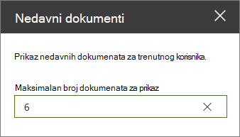 Okno svojstava za veb segment 