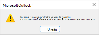 Primer greške Razmena grupa kontakata
