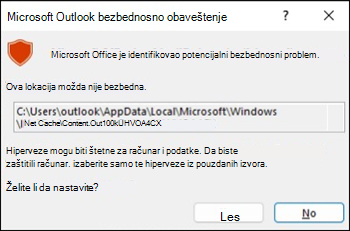 Outlook blokira .ics datoteke