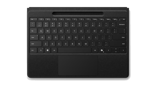 Surface Pro fleksibilna tastatura u crnom.
