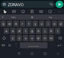 SwiftKey tastature pre nego što se omogući dugački pritisak simbola