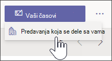 Snimak ekrana padajuće liste 