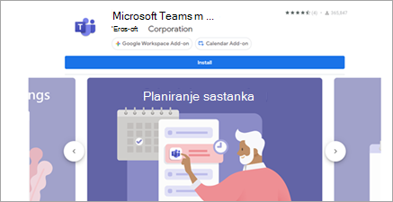 Izaberite Microsoft Teams za G Suite