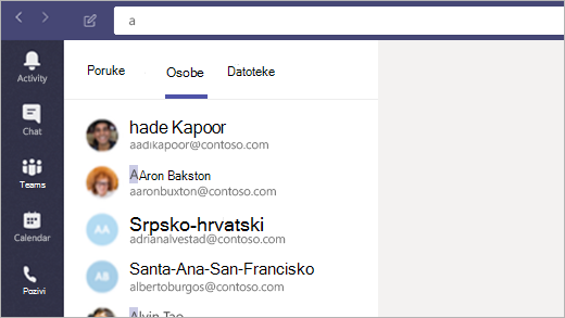 Slika polja za komandu