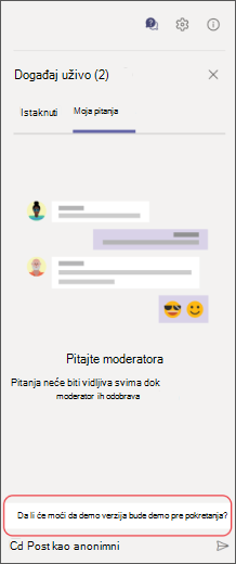 Privatna pitanja i odgovori Postavite pitanje