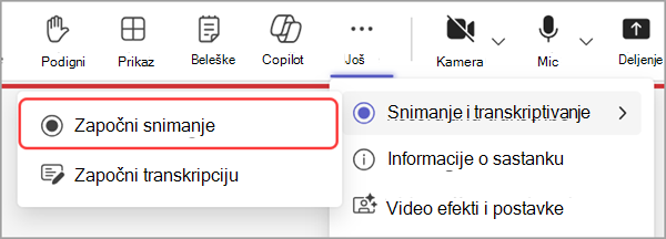 Započnite snimanje korporativnog skupa.