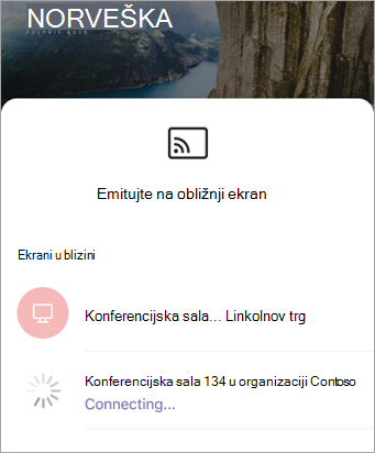 Izbor uređaja prilikom otvaranja programa PowerPoint
