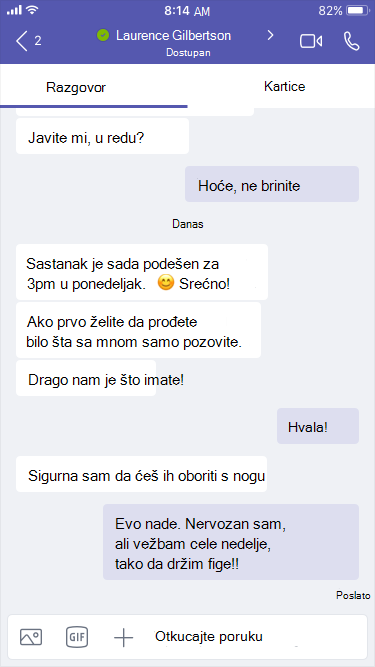 Ćaskanje na mobilnom uređaju