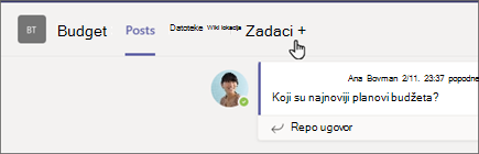 Izaberite znak plus da biste dodali novu karticu za učenje
