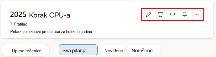 Uređivanje teme koju ste dodali u razgovor