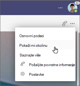 Izaberite Prikaži mi okolinu da biste započeli obilazak
