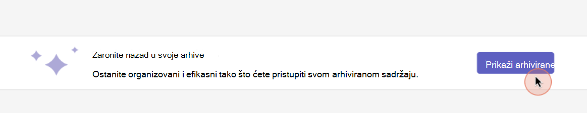 Snimak ekrana banera podnožja na dnu kartice 