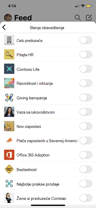 Guranje postavki profila za mobilni uređaj
