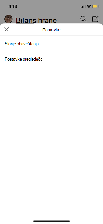 Postavke profila za mobilni uređaj