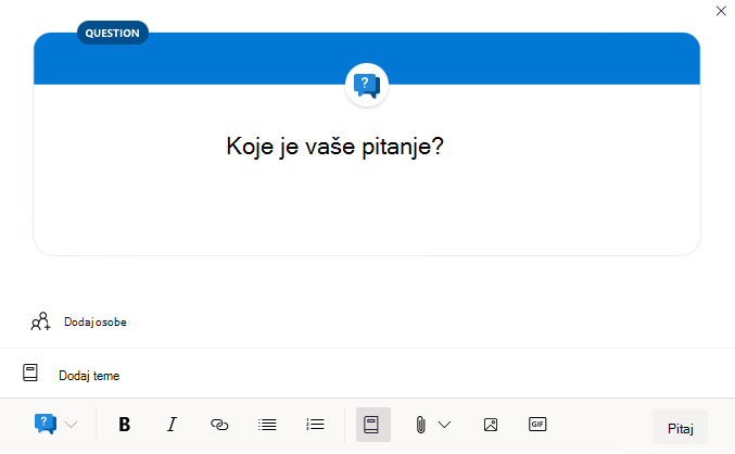 Pitanje u usluzi Yammer