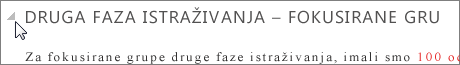 Naslov sa mogućnošću skupljanja