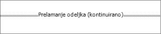 Kako izgleda prelom odeljka