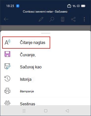 Dodirnite stavku 