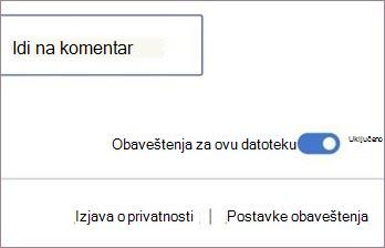 Uključite ili isključite obaveštenja