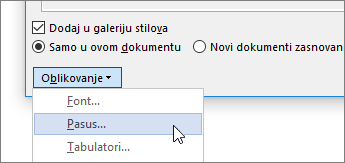 Izaberite stavku 