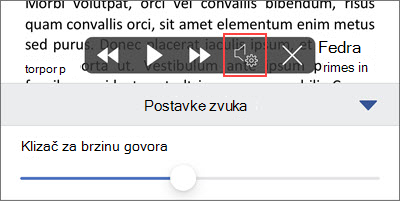 Povećavanje ili smanjivanje brzine čitanja