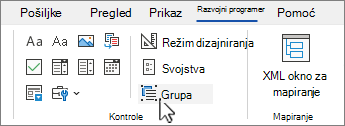Dugme za kontrolu grupe