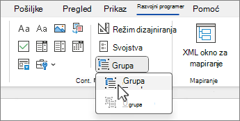 Kontrolni meni grupe
