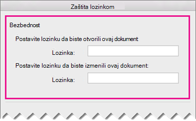 Tabla za poništavanje lozinke