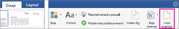 On the Design tab, the Page Borders option is highlighted