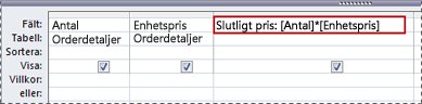 Använder ett uttryck för att skapa ett beräknat fält i en fråga.