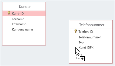 Skapa en relation med fönstret Relationer