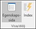 Gruppen Visa/dölj på fliken Design i Access