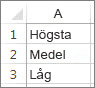 Exempel på anpassad lista
