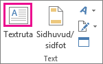 Knappen Textruta i gruppen Text