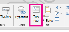 Klicka på Textruta.
