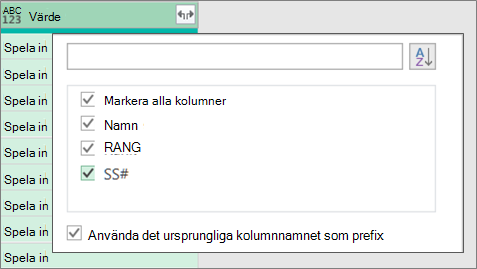 Expandera en JSON-post