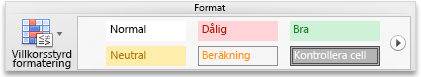 Fliken Start, gruppen Format
