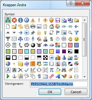 Dialogrutan Ändra knapp