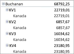 Pivottabell i kompakt form