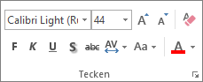 Alternativ i gruppen Teckensnitt